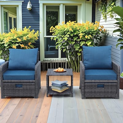 5 Pieces Wicker Patio Furniture Set