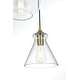 preview thumbnail 6 of 9, Elegant Lighting Destry 3 Light 19" Wide Multi Light Pendant with