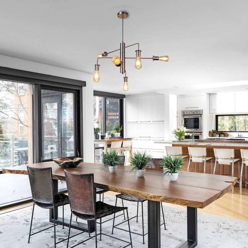 6-light Brushed Nickel Chandelier