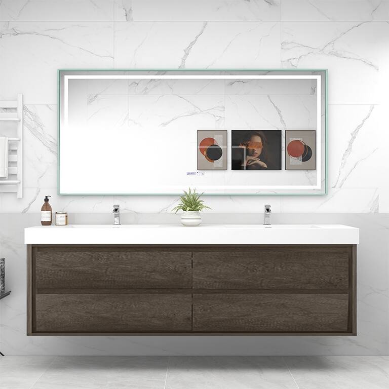 Morava 84" Floating Vanity with Double Sink - 84