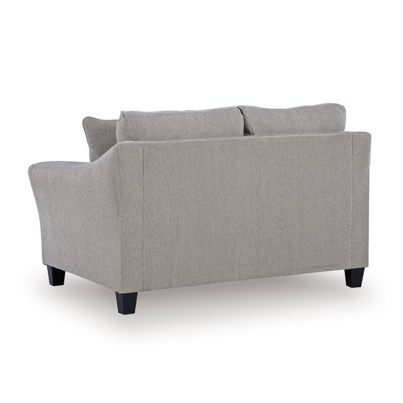 Roundhill Furniture Elaris Contemporary Flared Arm Loveseat with Soft Chenille Upholstery, Taupe - N/A