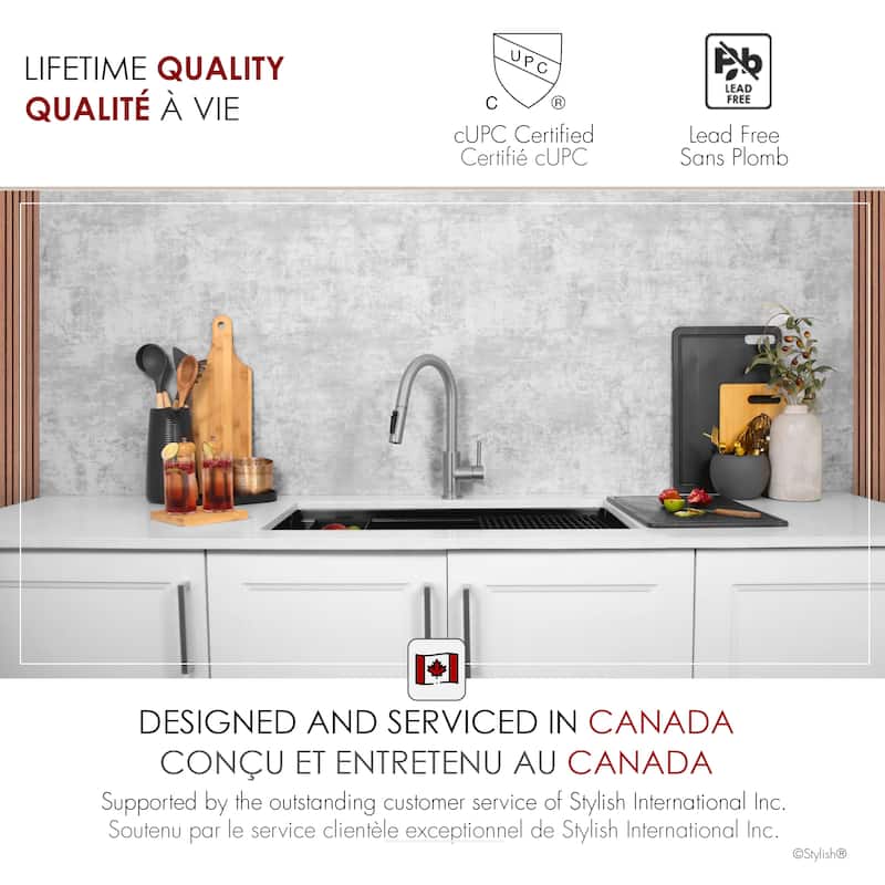 Modena Single Handle Brushed Gold Pull Down Kitchen Faucet with Reversible Osmosis