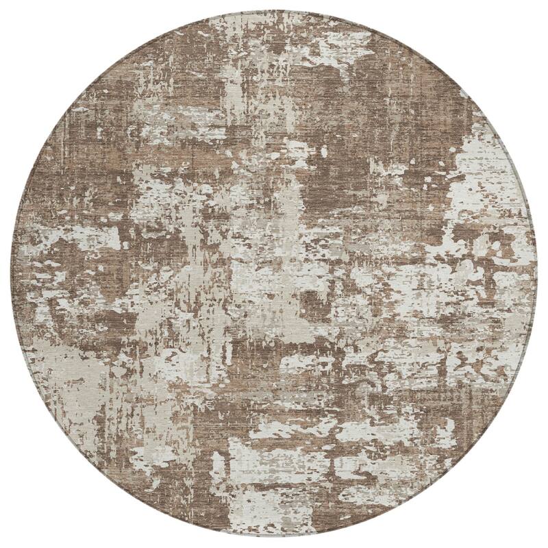 HomeRoots Abstract Transitional Rectangle Outdoor Rug