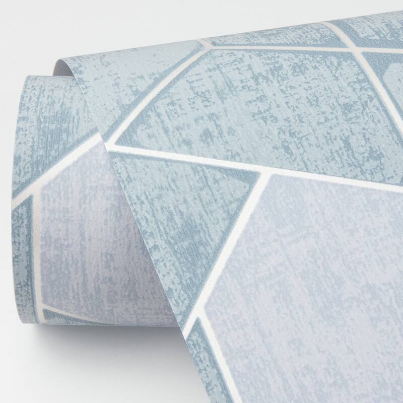 Scott Living Granada Aqua Geometric Wallpaper