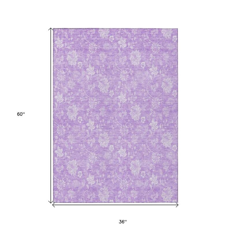 HomeRoots Floral Transitional Rectangle Outdoor Rug