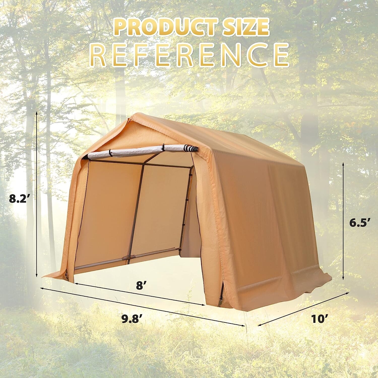 EROMMY 10x10 ft Outdoor Storage Shelter Heavy Duty Portable