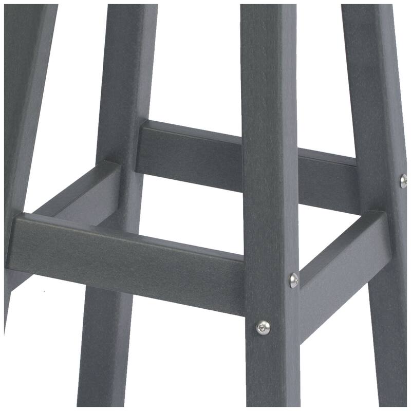 Laguna Hdpe All Weather Outdoor Patio 29" Round Bar Stool (Set Of 3)