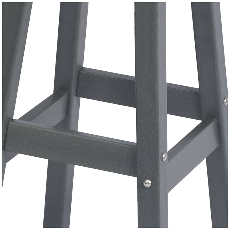 Polytrends Laguna Hdpe All Weather Outdoor Patio 24" Round Counter Stool (Set Of 3)