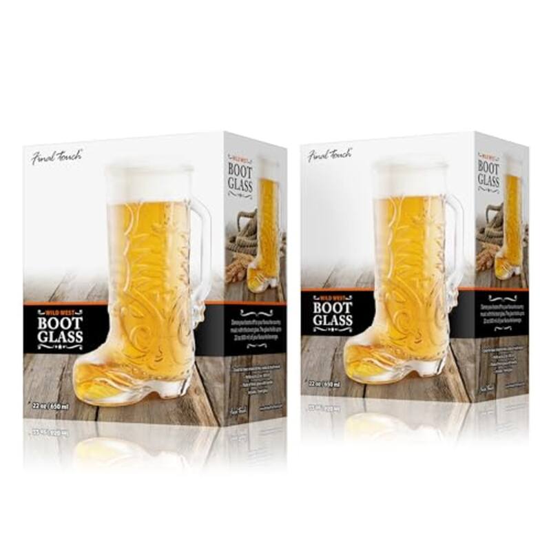 Final Touch Wild West Boot Glass