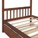 preview thumbnail 15 of 43, Twin Size Wooden House Bed with Twin Trundle with Roof for Kids