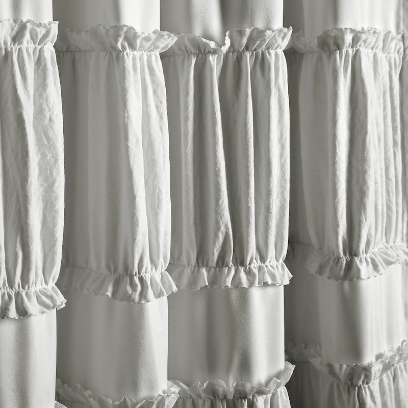 Lush Decor Nova Ruffle Window Curtain Panel Pair