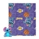 preview thumbnail 7 of 35, NBA Spin Stitch Hugger Pillow & Silk Touch Throw Blanket Set 40x50 inches - Los Angeles Lakers