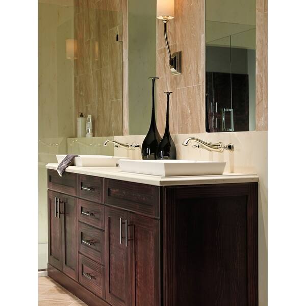 Shop Delta 3597lf Wl Cassidy Wall Mounted Bathroom Faucet With Pop