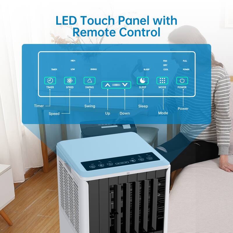 8000 BTU Portable Air Conditioners, 3-IN-1 Portable Conditioner with Remote Control