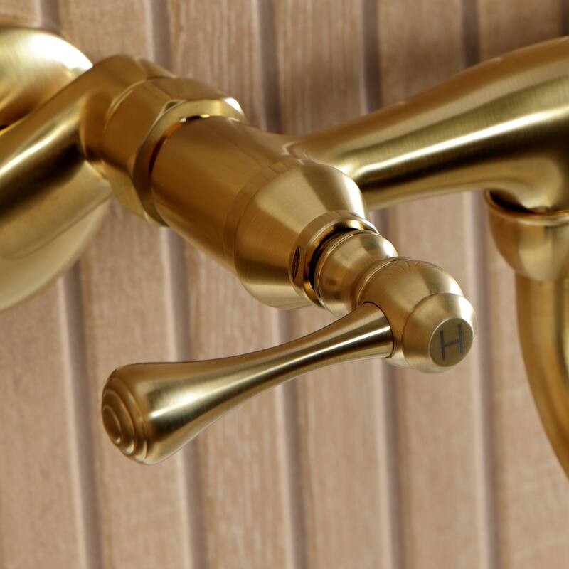Kingston Brass Kingston Two-Handle 2-Hole Wall Mount Bathroom Faucet