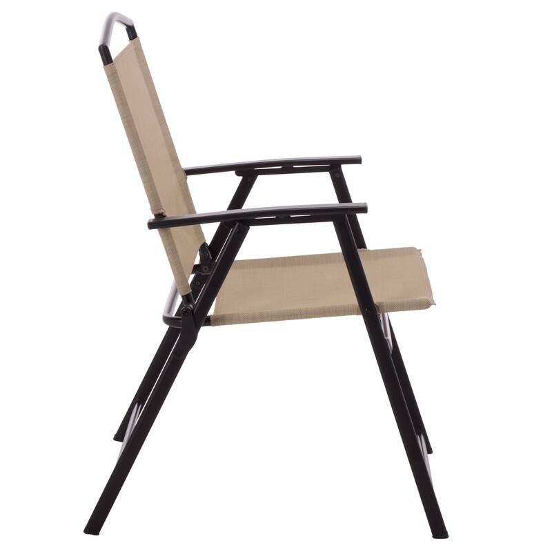 SAFAVIEH Outdoor Living Alvin Folding Chair (Set of 2) - 22"W x 25"D x 36"H