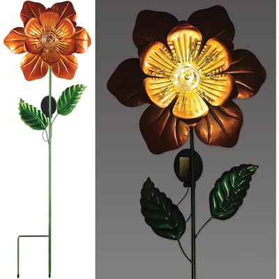 Solar Coil Flower-Orange-44"