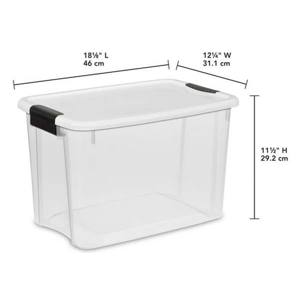 Large Storage Bins With Lids Rubbermaid Cleverstore Clear 71 Qt