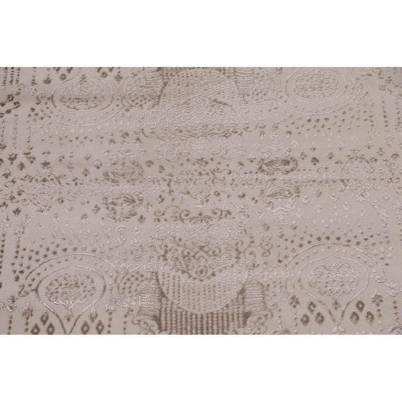Geometric Damask Transitional Oriental Turkish Rug Decorative Carpet