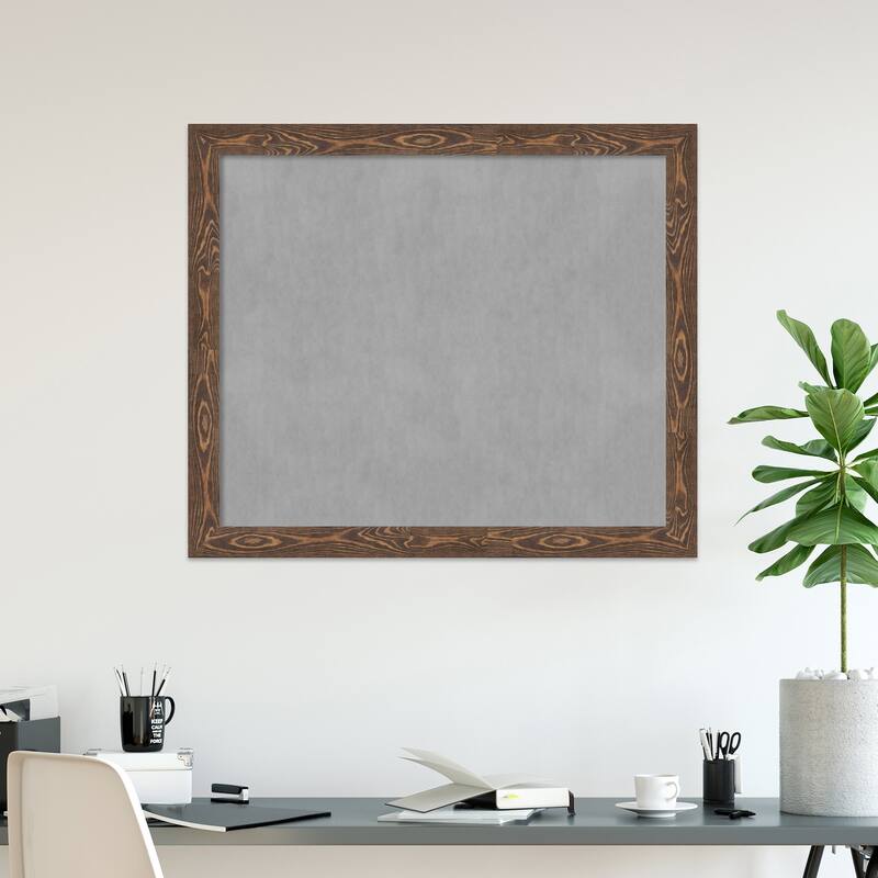 Amanti Art Bridge Brown Framed Magnetic Board