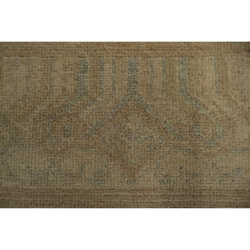 Hand Knotted Oriental 100% Wool Carpet Transitional Floral Navy Blue & Blues Khotan Area Rug - 5' 10'' X 4' 0''