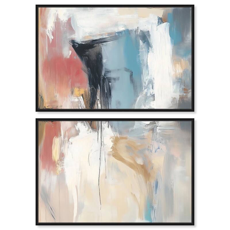 Sanctuary IV Canvas Set of 2 by Art Remedy - 45" x 30" - Black
