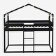 preview thumbnail 15 of 39, Twin Over Twin Bunk Bed Wood Bed with Tent