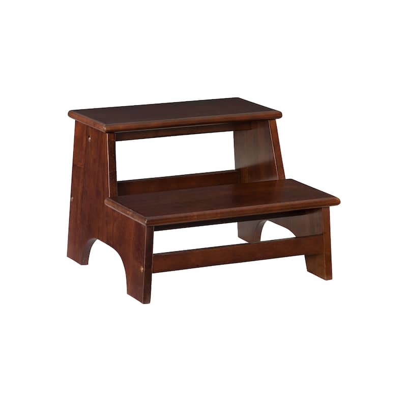 Rubberwood Bed Step - 18.75" - Espresso Brown