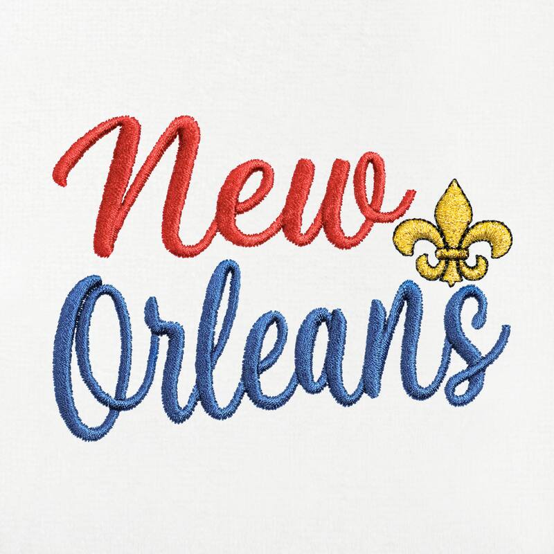 Authentic Hotel and Spa Mardi Gras NEW ORLEANS Embroidered Luxury 100% Turkish Cotton Hand Towels Set of 2