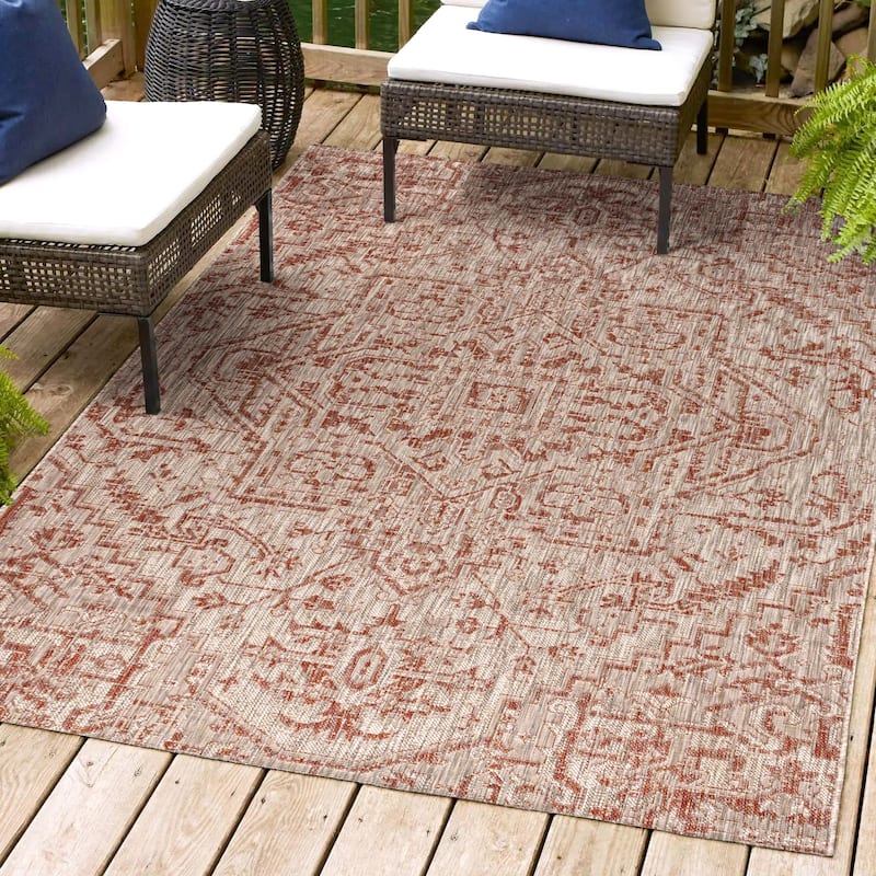 JONATHAN Y Charleston Medallion Indoor/Outdoor Area Rug