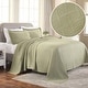 preview thumbnail 48 of 98, Superior Basketweave Cotton Decorative Bedspread Set Sage - Full