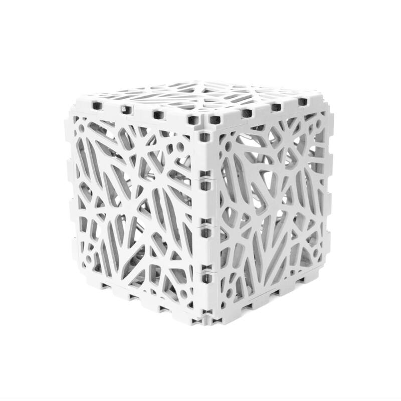 Bion Modular Cube – 10-Cube Set -  Solid Structural Blocks for Furniture & Décor|White