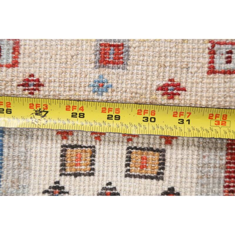 Vegetable Dye Gabbeh Kashkoli Oriental Area Rug Handmade Wool Carpet - 4'11" x 9'5"