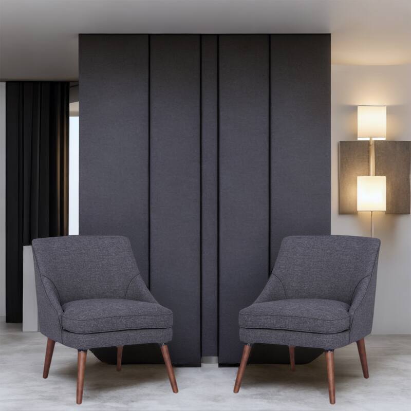 Artdeco Home - Carson Carrington Tagel Accent Chair - Dark Grey Set of 2