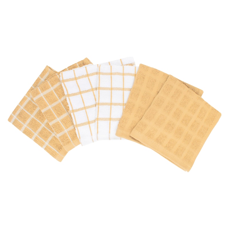 Terry Check Kitchen Towel, 6-Pack