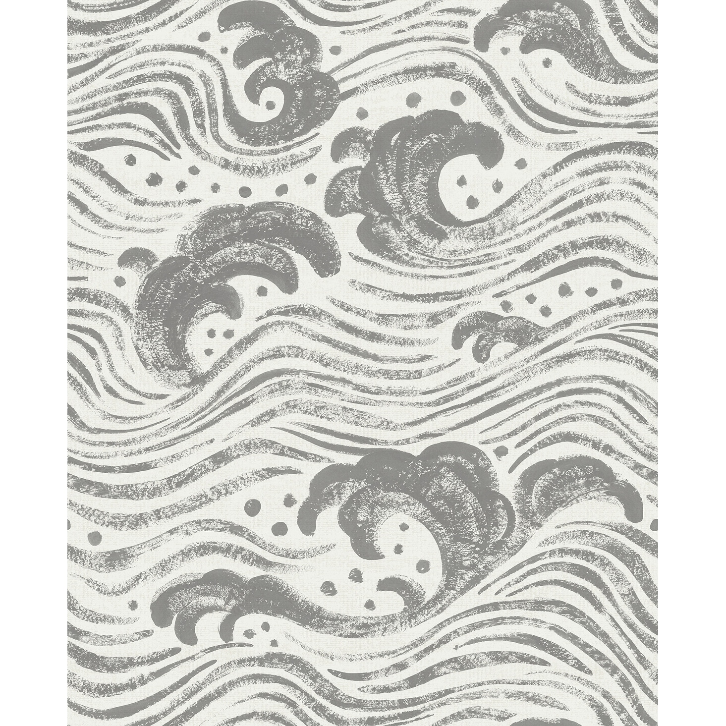 A-Street Prints Swell Charcoal Ocean Wave Wallpaper