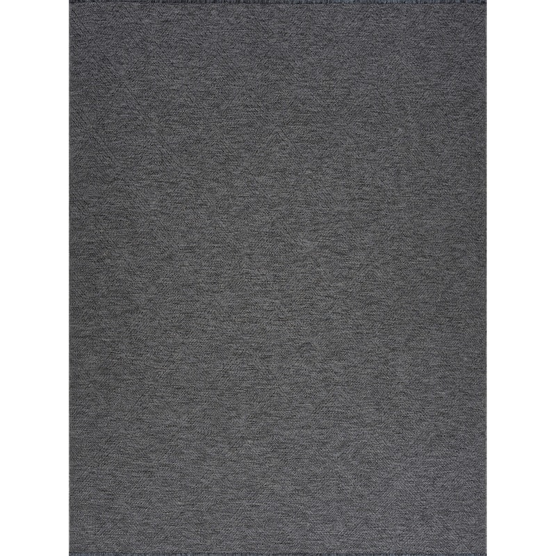 Alameda Solid Color Chevron Machine Washable Indoor Area Rug