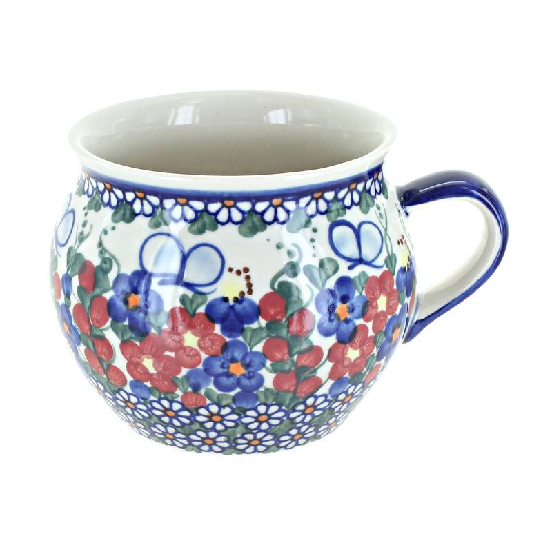 Blue Rose Polish Pottery 56 Vena Bubble Soup Mug