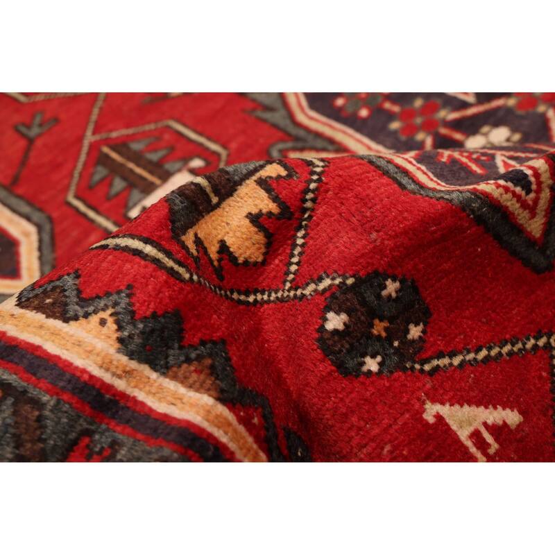 ECARPETGALLERY Hand-knotted Andelz Red Wool Rug - 4'1 x 6'11