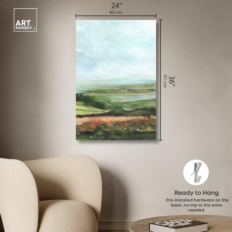 Watercolor Horizon Canvas by Art Remedy, Gallery Wrapped