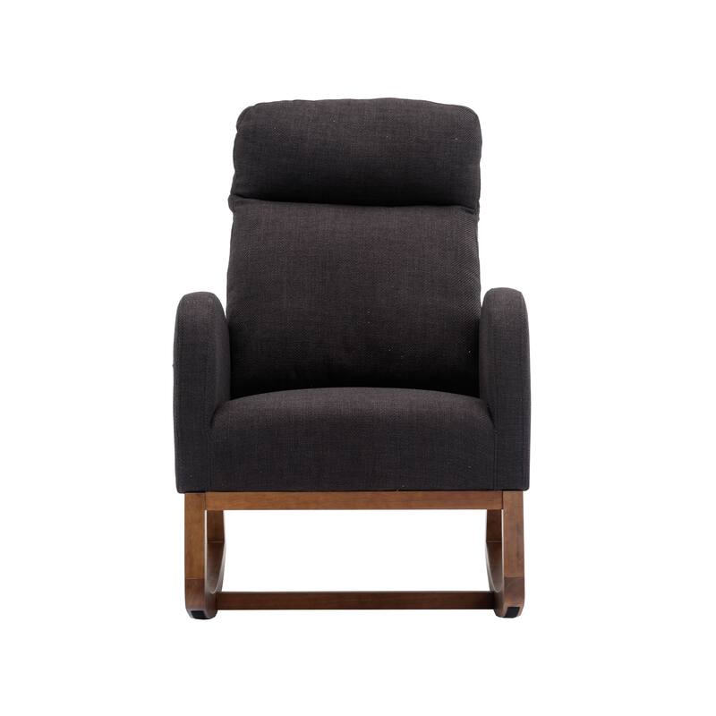 27" Upholstered Rocking Chair with Side Pocket