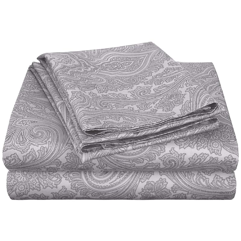 Superior Italian Paisley Cotton Blend 600 Thread Count Bed Sheet Set