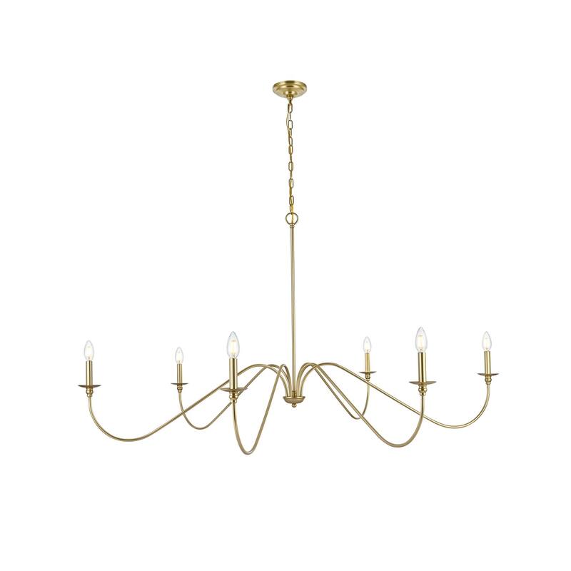 Indigo Home 60 inch chandelier - Brass