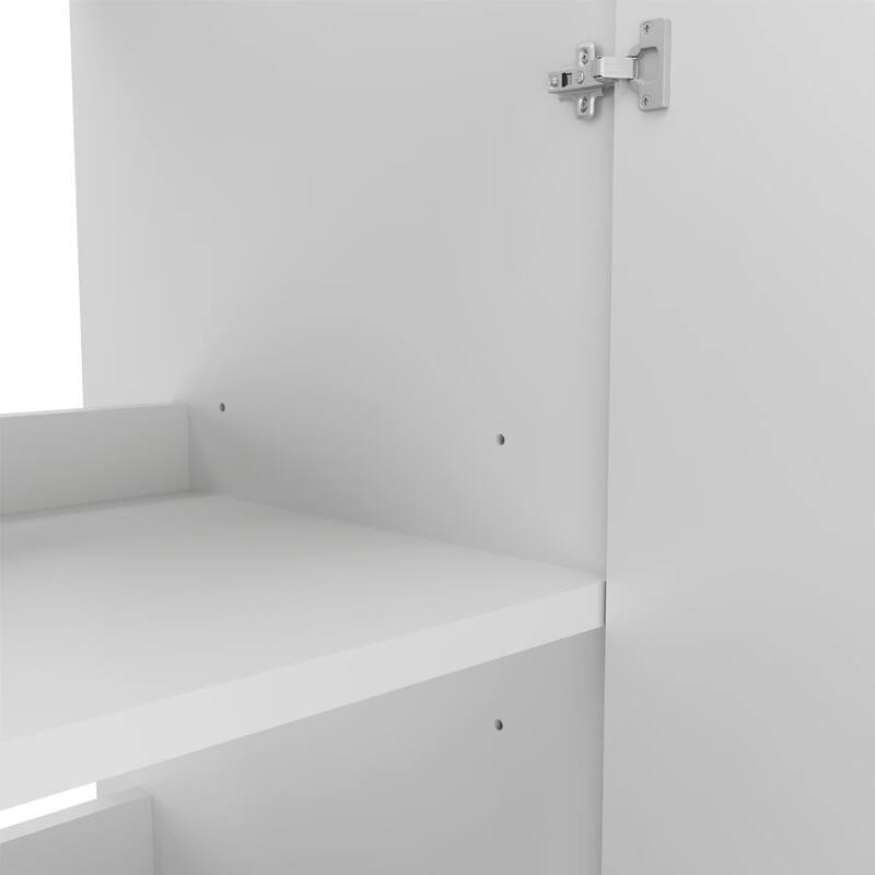 24" Bathroom Vanity with Sink, Freestanding Bathroom Vanity with 2 Soft Closing Cabinets