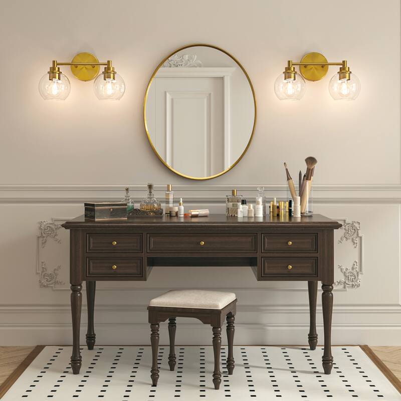 Dimmable Bathroom Vanity Light Globe Glass Shades