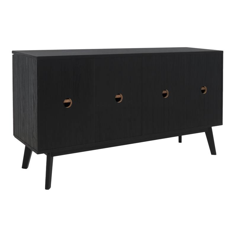SAFAVIEH Home Helena 62-inch 4 Door 4 Shelf Media Stand. - 62Wx18Dx32H