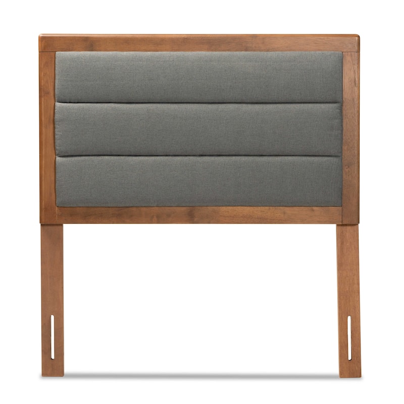 Dexter Modern and Contemporary Fabric and Wood Headboard-Dark Grey