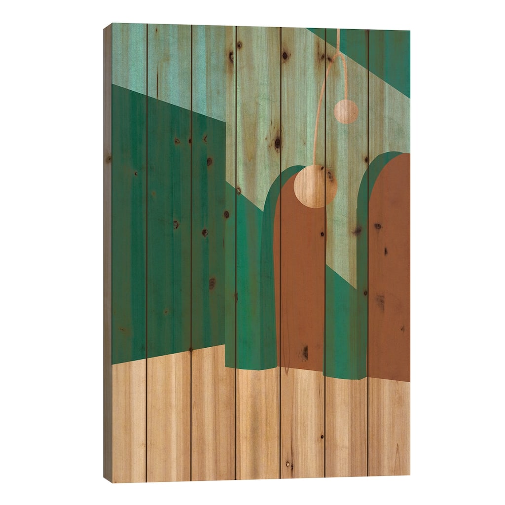 Rua Esmeralda Print On Wood by Reyna Noriega - Multi-Color