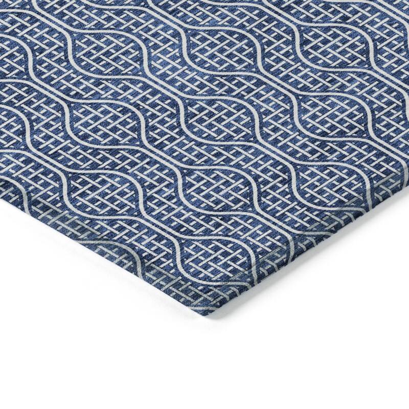 HomeRoots Geometric Transitional Rectangle Outdoor Rug