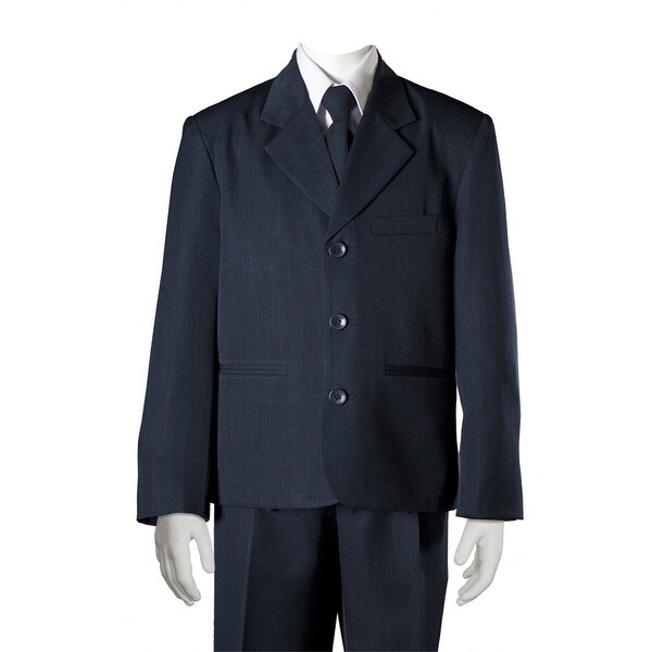 Sweet Kids Little Boys Navy Jacket Shirt Zippered Tie Vest Pants Suit